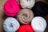 Korbond Yarn Beige 2 x 100g Acrylic DK Double Knit Crochet Wool view 6