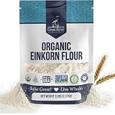 Great River Milling Organic Einkorn Flour, Ancient Grain, 5 lb | Organic Einkorn Flour for sourdough, sandwich loaves, rolls, pizza dough, muffins and rustic baking; hearty wheat flavor