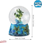 Deluxebase Water Globe Sea Turtles Glass Ornament 6.5x8.5cm view 2