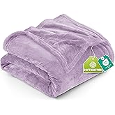 Utopia Bedding Fleece Blanket Twin Size Lilac 300GSM Luxury Anti-Static Fuzzy Soft Microfiber Bed Blanket (60x80 Inch)