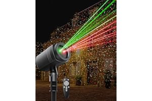 Enjoyedled Christmas Projector Lights Outdoor with Remote Control, Red and Green Galaxy Laser Light with IP65 Waterproof, Home Decor for Wedding Garden Yard Holiday Party