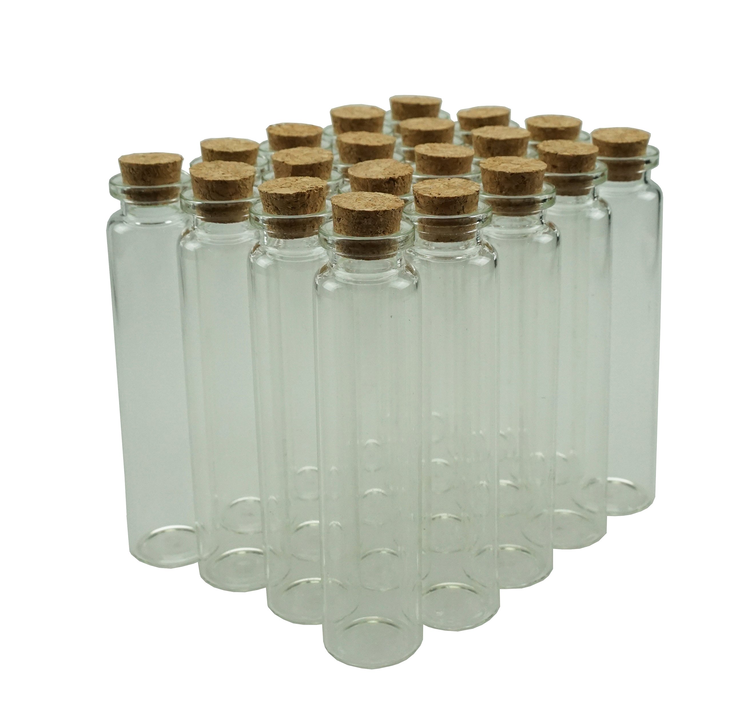25ml Small Mini Glass Bottles Sample Jars with Cork Stoppers for Art