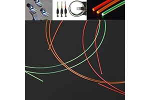 limaity L3.2ft Fiber Optic Sight Replacement Rod for Bow Sight Fluorescence Fiber Optic Sights Rod High Brightness Glow Stick Green/Red/Hunter Orange