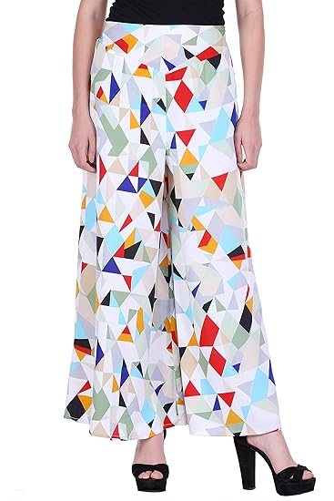 Crepe Triangular Printed Palazzo for Women