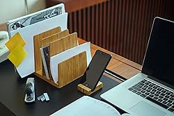 Kenley Desktop Organizer - Bamboo Wood File