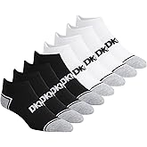 DKNY womens 8-pack Low Cut Socks With Heel Tab, Arch Support & Cushioned Footbed