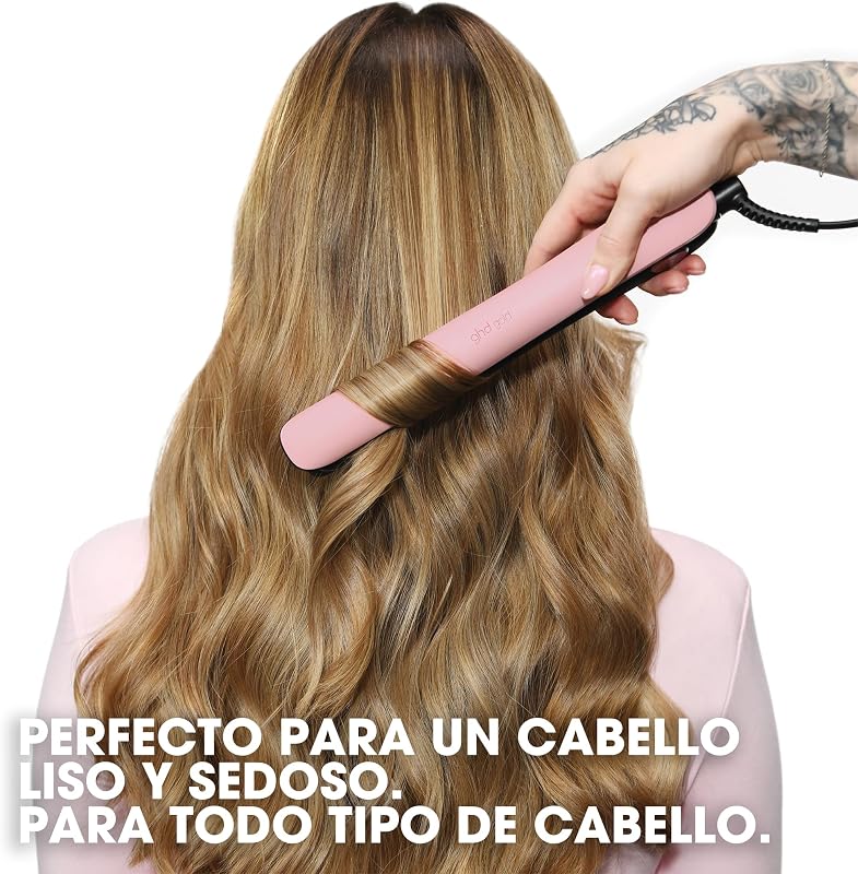 Gold Plancha de Pelo Profesional para cabello liso y sedoso con mayor brillo - Rosa Pastel