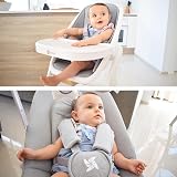 Twinly Alaia Baby 5-in-1 High Chair White Beech Wood Newborn Bouncer view 8