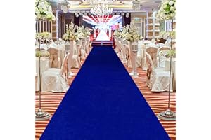 FUHSY Royal Blue Velvet Aisle Runner - 4x15FT Luxury Wedding Carpet for Indoor/Outdoor Ceremony & Party