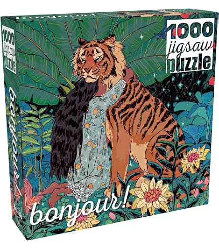 Buffalo Games Bonjour Neon Collage 1000 Piece Puzzle - 26.75 X 19.75 Inch Adult Jigsaw With Poster - View #9