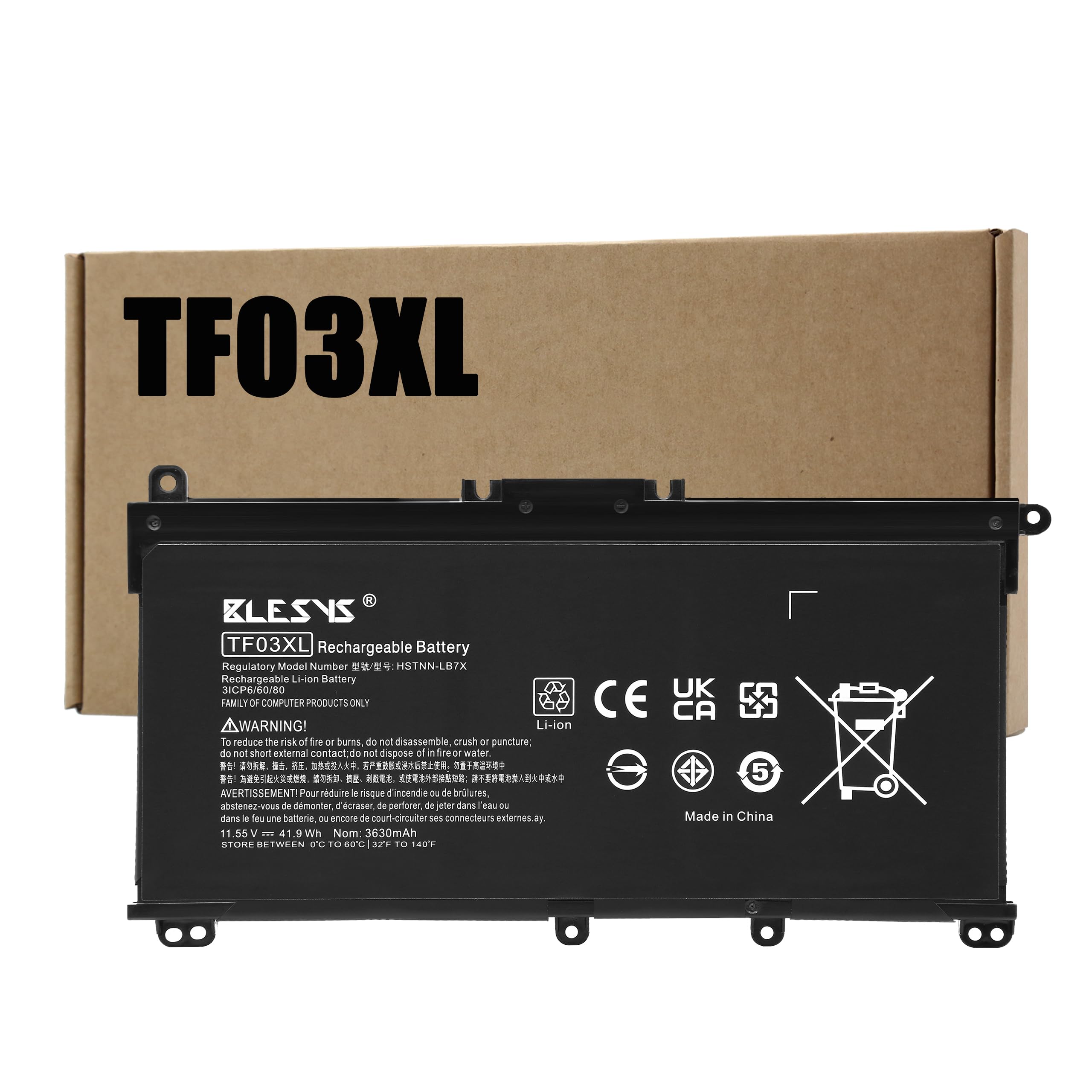 BLESYS TF03XL 920070-855 920046-421 920070-856 TPN-Q188 TPN-Q190 TF03041XL HSTNN-UB7J HSTNN-LB7J HSTNN-LB7X Laptop Battery for HP Pavilion 14-BF 14-BP 15-CC 15-CD 15-CK 17-AR Notebook 11.55V 3630mAh