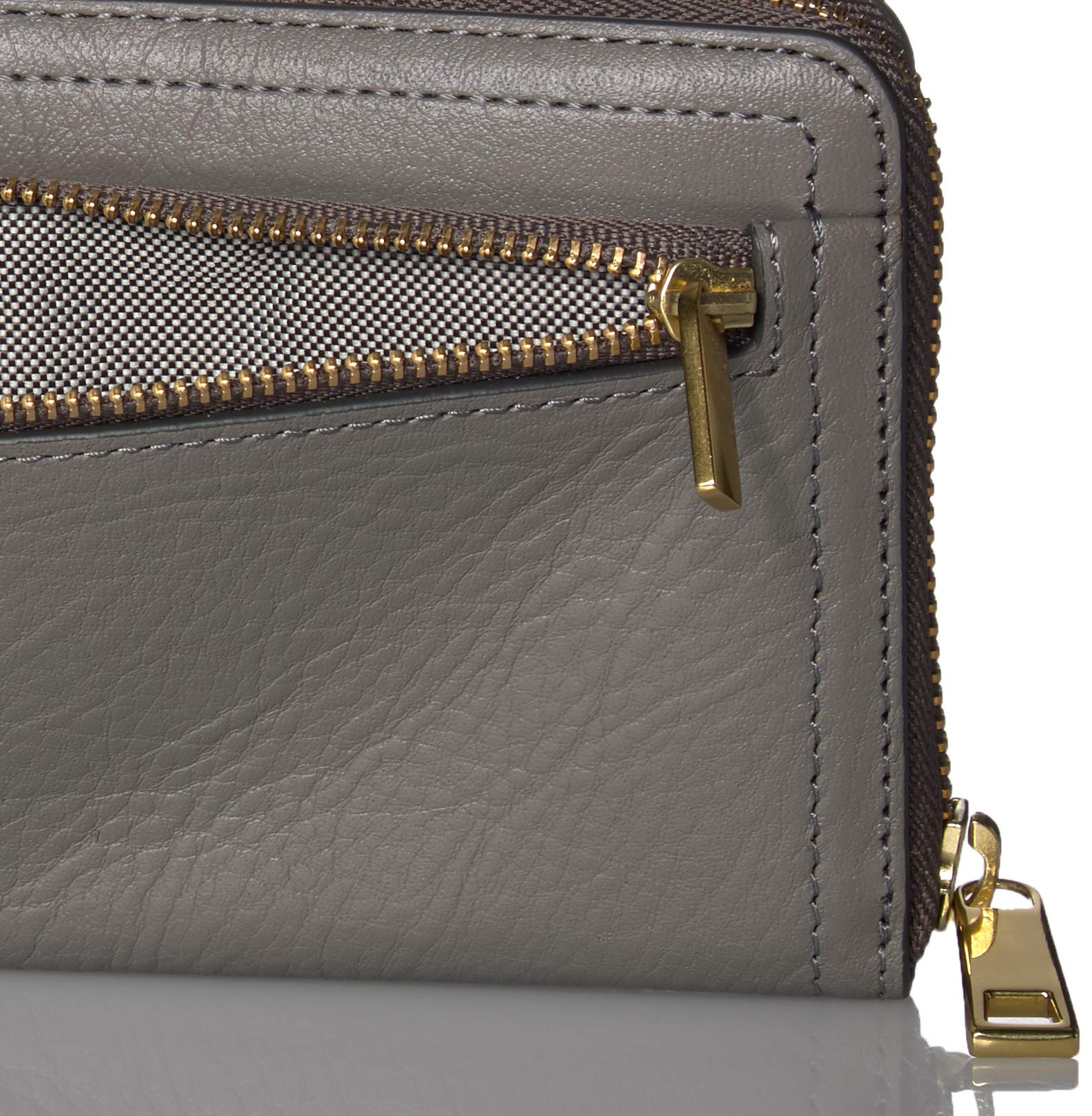 Fossil Logan Rfid Zip Around Clutch Wallet Pink Literacy Basics