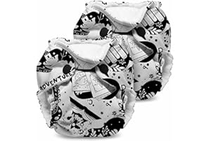 Kanga Care Lil Joey Newborn All in One AIO Cloth Diaper (2pk) Book Club 4-12lbs