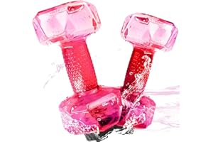 FSTCRT Water Weights for Pool Exercise Set of 2, Aquatic Exercise Dumbbells with Non-slip Handle, PE Materials Water Dumbbell Aerobics for Water Aerobics Weight Loss