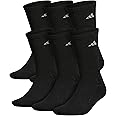 adidas Men's Athletic Cushioned Crew Socks with Arch Compression for a Secure Fit (6-Pair)