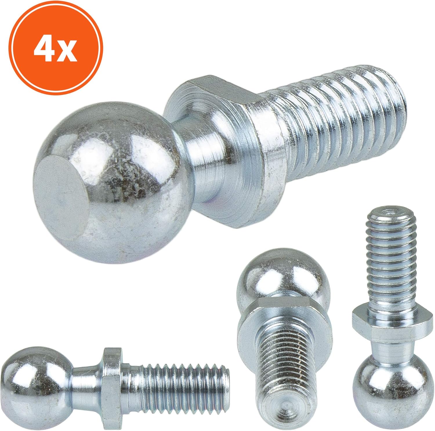 Set Di 4 Perni Sferici Zincati - M4, M5, M6, M8, M10, Forma A C, Per Ricambi Auto E Fai-da-Te - Foto 3
