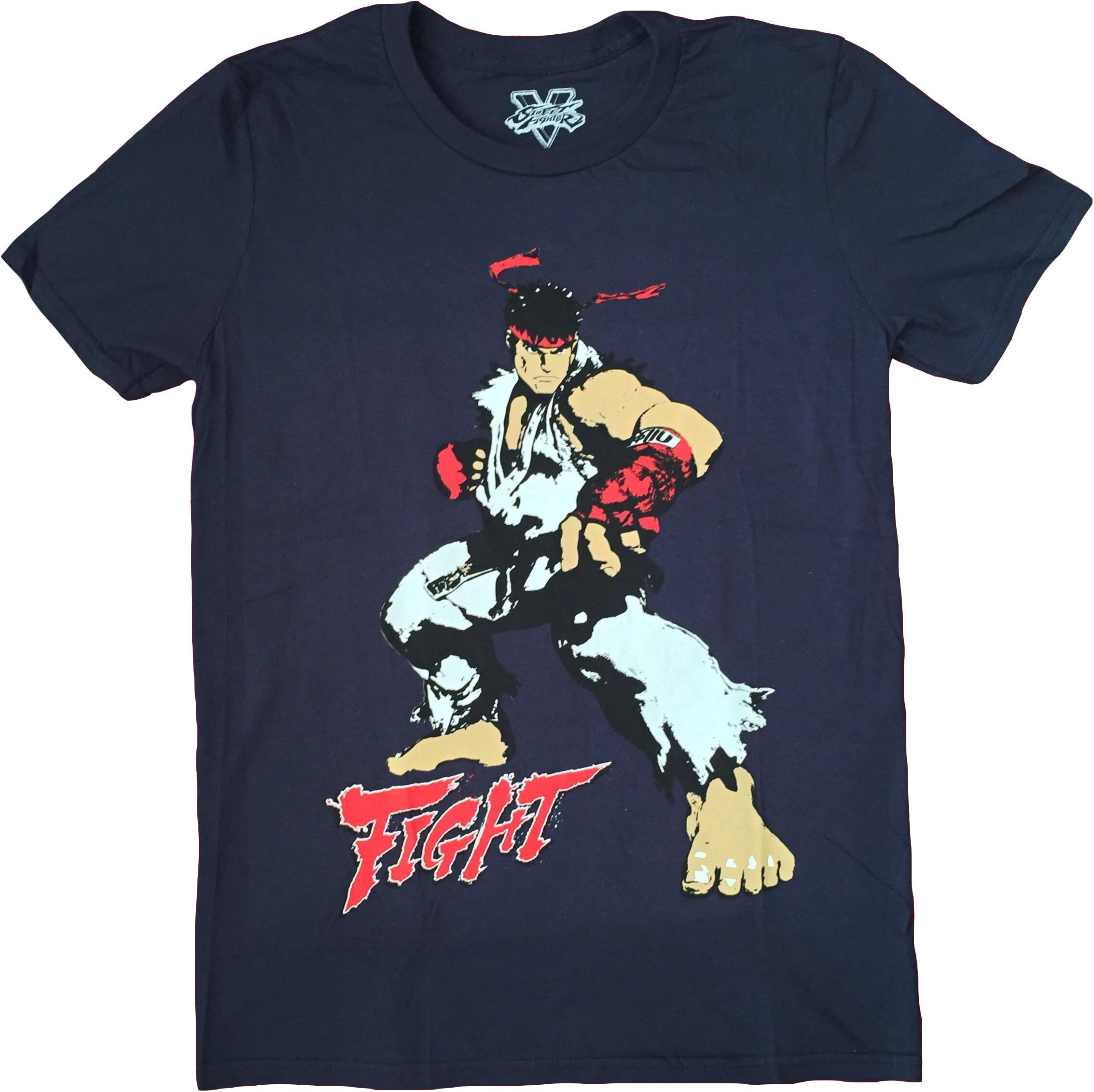 Street Fighter: Ryu Fighting Status Men's Screen Print T-Shirt