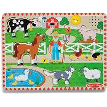 Melissa & Doug Rompecabezas de sonidos de la granja del viejo ...