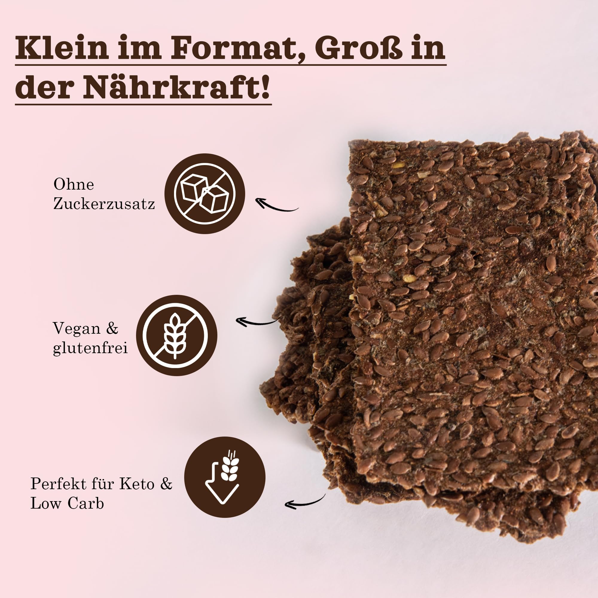 Elly Momberg Bio Leinsamen Cracker Tomate Paprika 90g (Paprika & Tomaten) – Keto, Low Carb, Glutenfrei, Vegan, Ohne Zuckerzusatz – Rohkost Crackers, Ballaststoffreich, Knuspriger Gesunder Snack 4