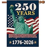 MAGJIUKE 250th Anniversary American House Flag, 1776-2026 Semiquincentennial Patriotic Double-Sided Garden Flag, 28x40 Inch