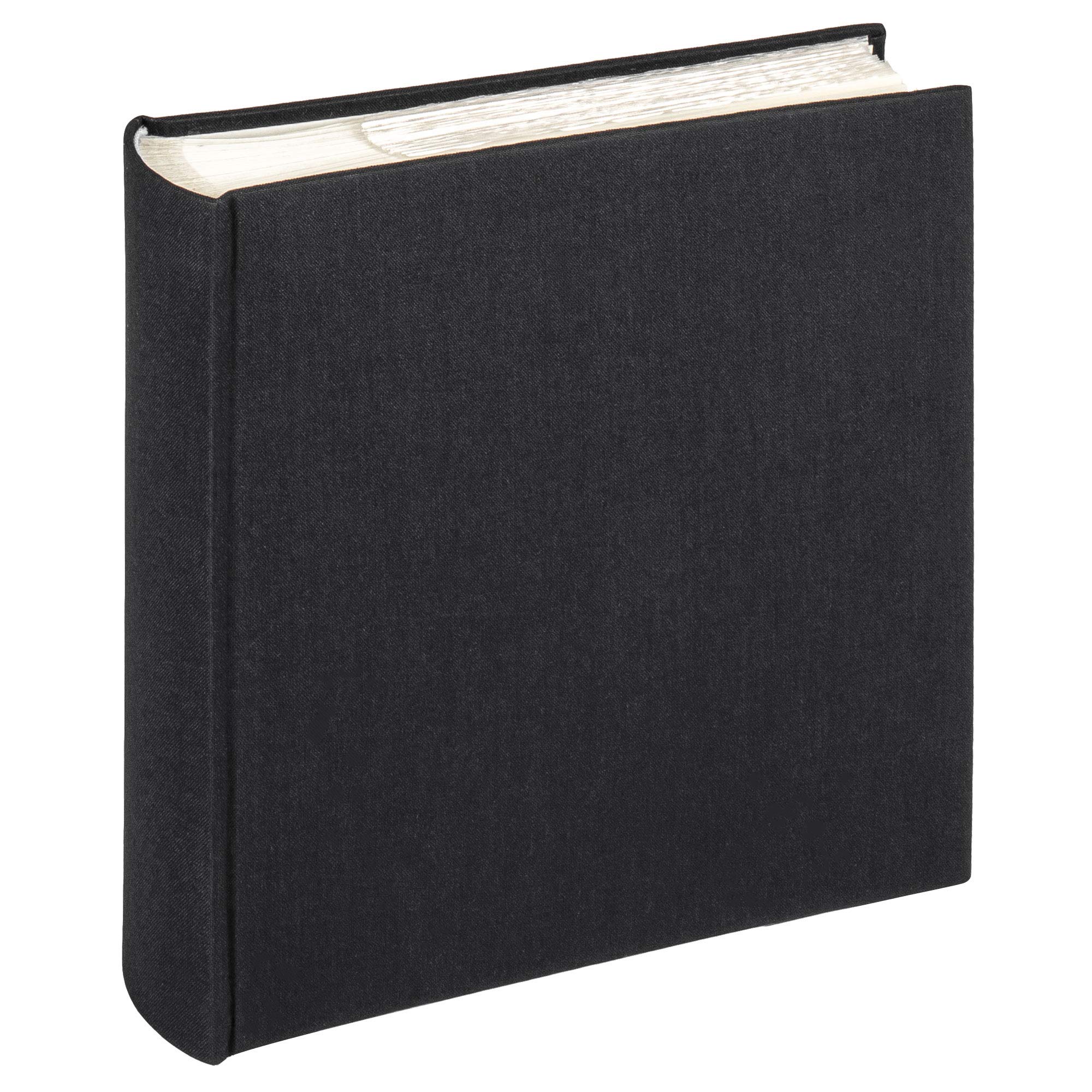 walther Design Photo Album Black 200 Photos 10 x 15 cm Memo Slip-in Album Linen, Cloth ME-510-B