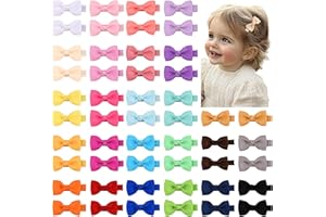 Ruyaa 50 Pieces 25 Colors Fully Lined No Slip Hair Clips, Barrettes, Hair Accessories for Girls, Toddlers, Infants (Candy Colors 50pcs)