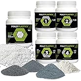 Polly Plastics Rock Tumbler Tumbling Media Grit Kit & Plastic Filler in Heavy Duty Resealable Bags