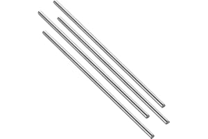 Eowpower 4 Pieces Stainless Steel 6 x 200 mm Round Rod Turning Lathe Bars Tool