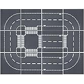 Pack of 12 Street Base Plates, City Street Building Base Plate Toy Compatible with All Major Brands, for Age 3 and Up, 10 x 1