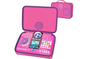 PECIUE DJ Mixer Bag for VTech KidiStar DJ Mixer, Kidi DJ Mix, (Not Included Kids Music Toy DJ Mixer) - Case Only (Pink)