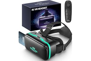 REALITEX 3D VR Headset for Kids + Android Remote - for iPhone & Android Phones | with 3D VR Videos & Apps Links | Virtual Reality Goggles Set for Beginners