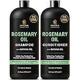 INFINA ESSENTIALS Rosemary Oil Shampoo and Conditioner Set | 16 fl oz Each | with Batana Oil | Sulfate-Free, Moisturizing & Nourishing Formula | Supports Thinning Hair for Men & Women
