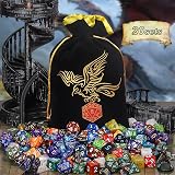 QMay Polyhedral Dice Set 7 Sided DND MTG 20 Sets 140pcs with Pouch view 8
