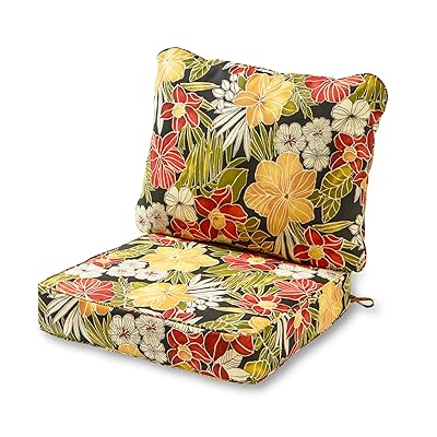 Amazon Greendale Home Fashions Cushions Aloha Black Deep Seat
