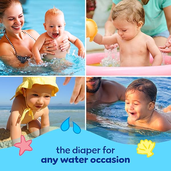 PAMPERS SWIM DIAPERS – SPLASHERS – SIZE 2-3, 20 COUNT, GAP-FREE DISPOSABLE BABY SWIMMING PANTS