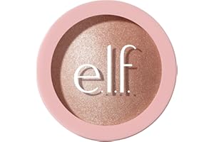 e.l.f. Halo Glow Silky Powder Highlighter, Long-Lasting Luminous Face Finish, Cake-Resistant With Micro-Shimmer, Vegan & Cruelty-Free, Blush Money