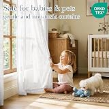 PONY DANCE Linen Voile Curtain Panel with Eyelets 200 x 220 cm White view 2
