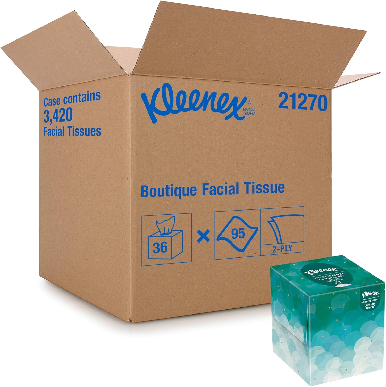 Kleenex Professional Facial Tissue Cube, 36 Boxes