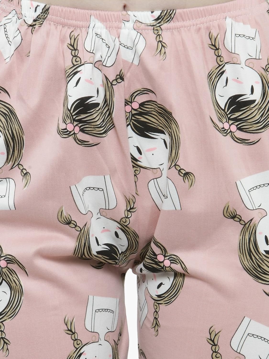 n-gal women peach printed nightwear pajama loungewear set - nayn52-peach