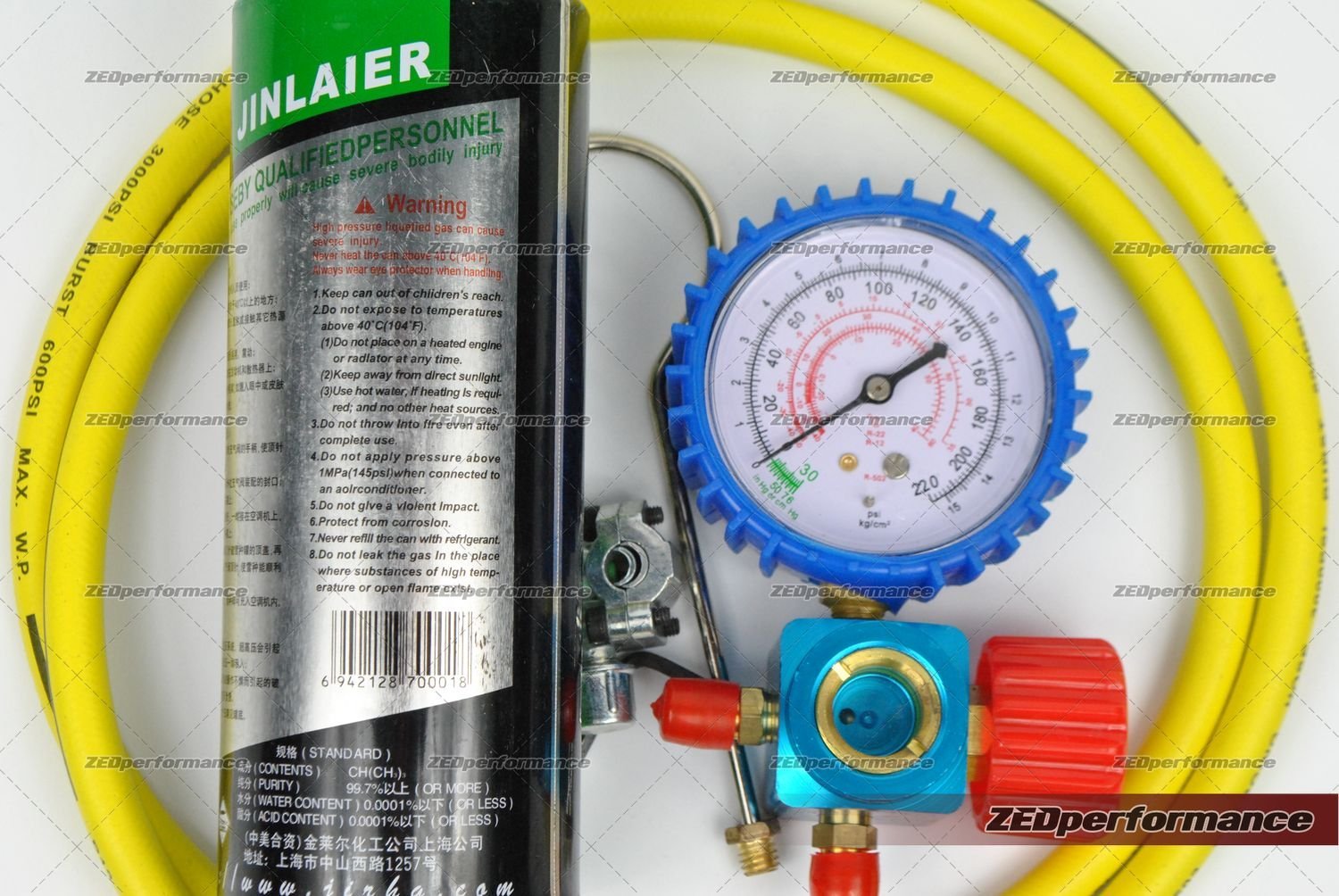 Kit de recarga de gas refrigerante R600A en recipientes para ...