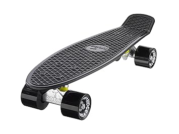 Ridge Skateboard Mini Cruiser, schwarz-schwarz, 22 Zoll