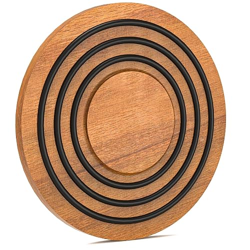 Tree Shape Wooden Trivet Set Of 4 - Foldable Beechwood Heat Resistant Coasters For Hot Dishes & Teapots