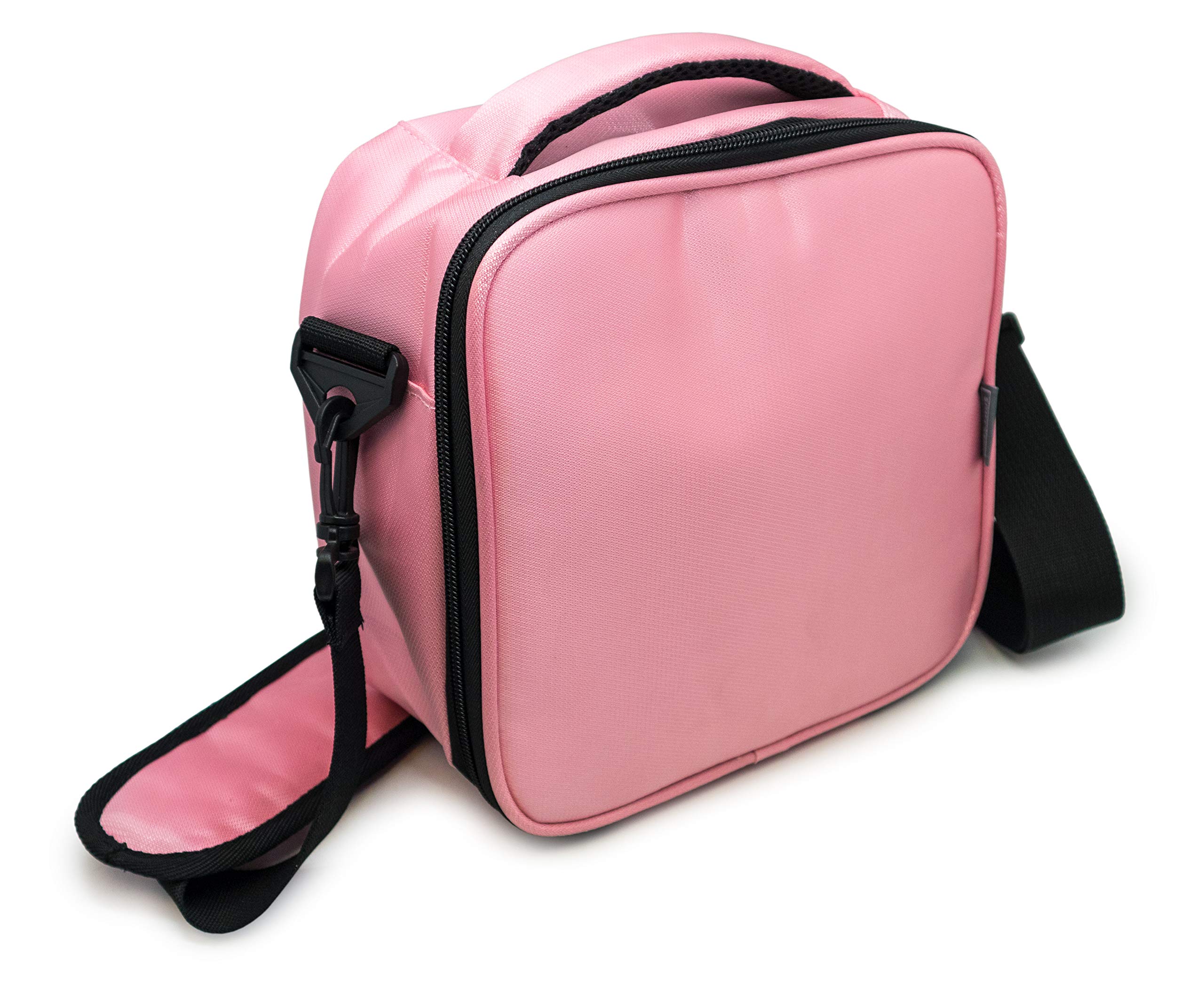 NERTHUS Lunch Shoulder Bag and Two Pockets: Pink, Metal, 22 x 22 x 12 cm