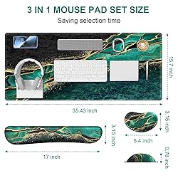 Anyshock Large Mouse Pad for Desk Set, Computer