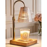 Allanmen Candle Warmer Lamp Gold, Home Decor, Brithday Gifts for Women Mom | Stepless Brightness Adjustment, 24-Hr Cycle Time