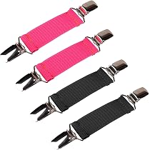 Ferma Guanti Magarrow, 4 Clip Elastiche Regolabili Per Bambini, Evitano Di Perdere Muffole E Cappelli, Nere - 4
