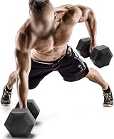 Yaheetech 2x10kg Dumbbells Set Hex Head PVC Coated Non Slip Grips view 2