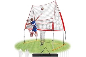 Wiseek Sturdy and Easy to Set up Volleyball Training Equipment Net,Update Freely Height Adjustable Volleyball Net for Backyard,Portable Net to Improve Spike Service Skill for Indoor and Outdoor
