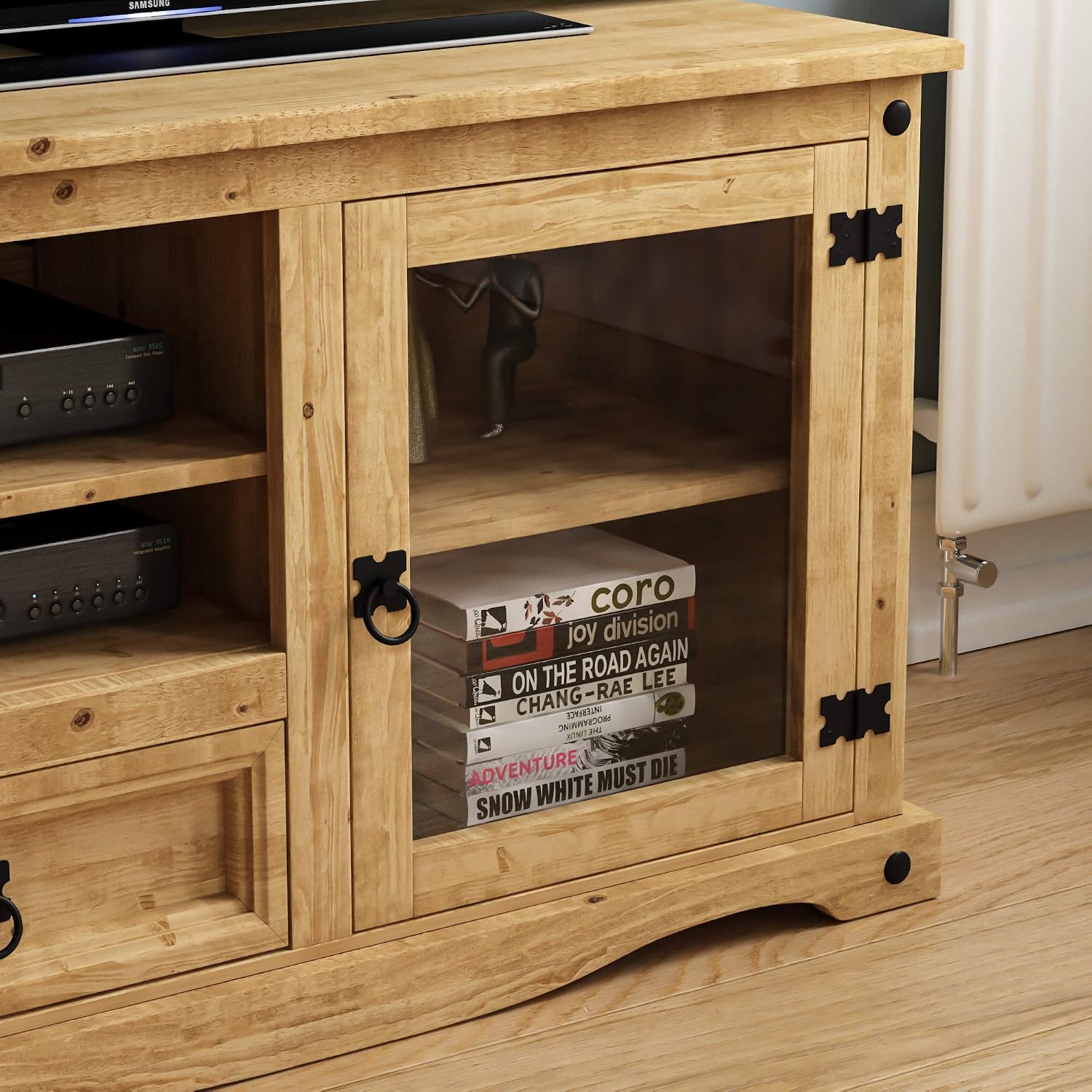 Vida Designs Entertainment Cabinet, TV Stand, Solid Pine Wood, 58cm H x 105.5cm W x 44.5cm D - Image 4