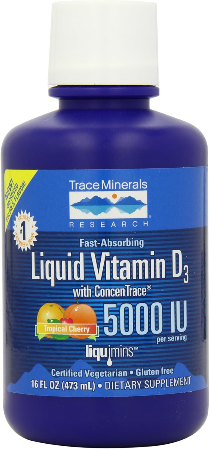 Trace Minerals Liquid Vitamin D3, 16-Ounce